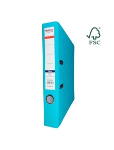 Biblioraft A4 plastifiat PP, 5 cm, turcoaz, OPTIMA Classic