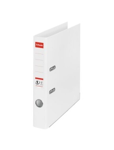 Biblioraft A4 plastifiat PP/PP, 5 cm, alb vivida, ESSELTE NO. 1 Power
