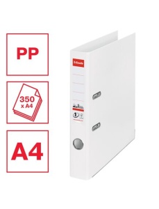 Biblioraft A4 plastifiat PP/PP, 5 cm, alb vivida, ESSELTE NO. 1 Power - Img 3