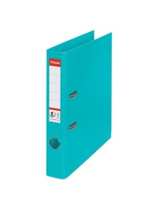 Biblioraft A4 plastifiat PP/PP, 5 cm, turcoaz, ESSELTE NO. 1 Power
