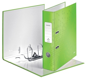 Biblioraft carton laminat, A4, 8 cm, verde, LEITZ WOW 180 - Img 2