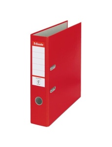 Biblioraft plastifiat, A4, 7.5 cm, rosu, ESSELTE Economy