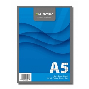 Blocnotes A5, 100 file, matematica, AURORA Office