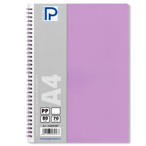 Caiet cu spirala A4, 80 file, coperta plastic, matematica, PAPERLAND - Img 9