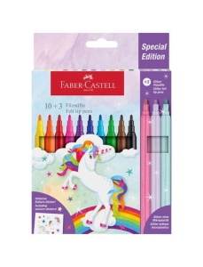 Carioci 10+3 culori/set FABER-CASTELL Unicorn