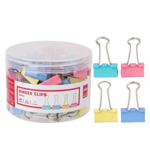 Clips color 25 mm, 48 buc./cutie, DELI