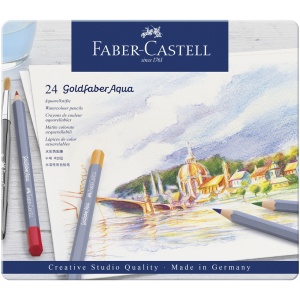 Creioane colorate FABER-CASTELL Goldfaber Aqua 24 culori/set - Img 3