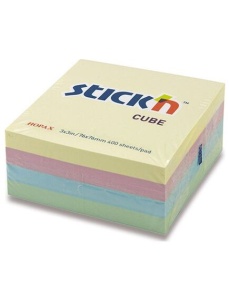 Cub notes autoadeziv 76x76 mm, 400 file pastel, STICK'N - Img 2
