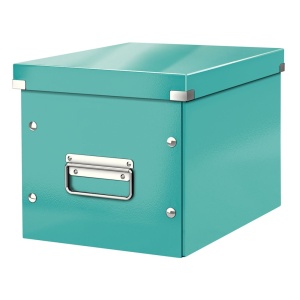 Cutie depozitare medie, 260x240x260 mm, turcoaz, LEITZ WOW Click&Store