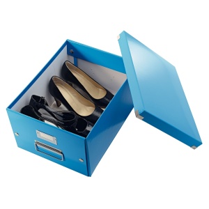 Cutie depozitare medie, 369x281x200 mm, carton, albastru, LEITZ Click&Store - Img 3