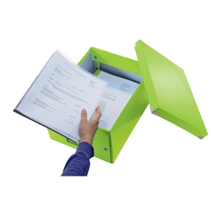 Cutie depozitare medie, 369x281x200 mm, carton, verde, LEITZ Click&Store - Img 2
