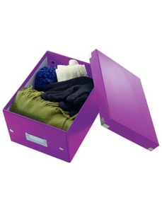 Cutie depozitare mica, 220x160x282 mm, mov, LEITZ WOW Click&Store - Img 3