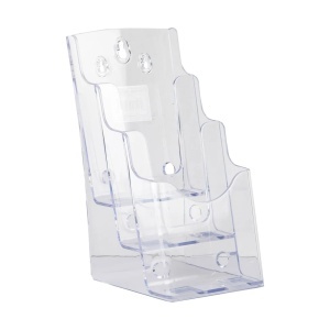 Display plastic pentru pliante, 3x1/3 A4, transparent, KEJEA