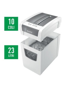 Distrugator documente 10 coli, cross-cut, LEITZ IQ Home Office Slim