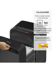 Distrugator documente FELLOWES LX211, 15 coli, micro cross-cut - Img 4