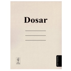 Dosar carton color cu sina. 300 g/mp, 50 buc/set, ivory, PAPERLAND