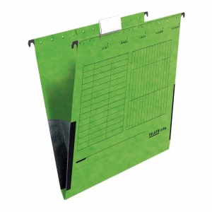 Dosar suspendabil cu burduf si bagheta metalica, 25 buc/set, verde, FALKEN