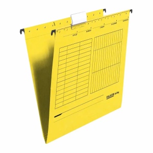 Dosar suspendabil simplu, bagheta metalica, galben, 25 buc/set, FALKEN