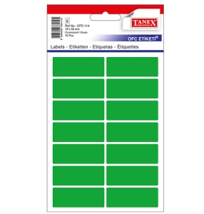 Etichete autoadezive, 19x50 mm, 70 buc/set, verde, TANEX