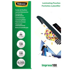 Folie laminare A4 100 microni, 100 buc/top, FELLOWES