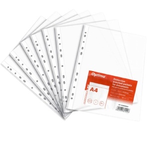 Folie protectie cristal, A4, 50 microni, 100 buc/set, OPTIMA