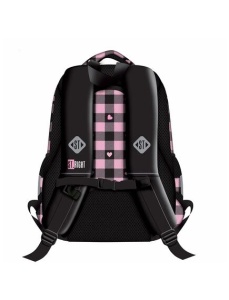 Ghiozdan fete, 3 compartimente, Pink Checkered, ST.RIGHT BP26 - Img 3