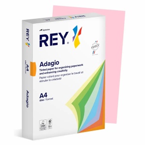 Hartie colorata A4, 80 g/mp, 500 coli/top, roz pastel, REY Adagio