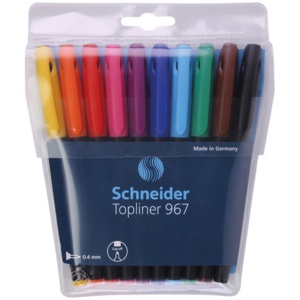Liner 0.4 mm SCHNEIDER Topline 967, 10 culori/set - Img 2