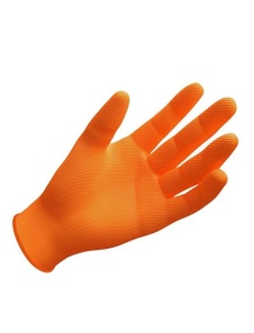Manusi nitril extra rezistente GRIPZZLY GoGrip, marime M, 50 buc/cutie - Img 3