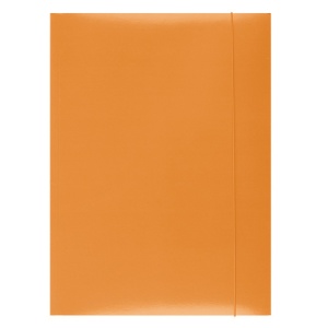 Mapa carton plastifiat, cu elastic, A4, portocaliu, OFFICE