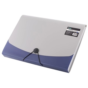Mapa de plastic cu burduf, A4, 6 compartimente, albastru, D.RECT 5566 - Img 2
