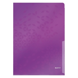 Mapa documente plastic, deschidere tip L, A4, 200 microni, 6 buc/set, LEITZ WOW - Img 4