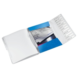 Mapa plastic cu 12 separatoare, A4, 200 coli, albastru, LEITZ WOW - Img 2
