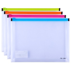 Mapa plastic, cu burduf, A5, transparent, DELI