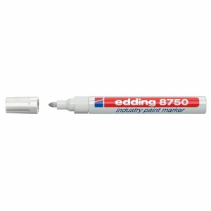 Marker cu vopsea industrial, 2-4 mm, alb, EDDING 8750