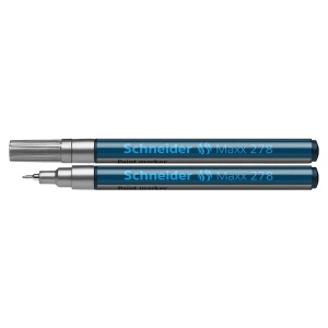 Marker cu vopsea, varf 0.8 mm, argintiu, SCHNEIDER Maxx 278