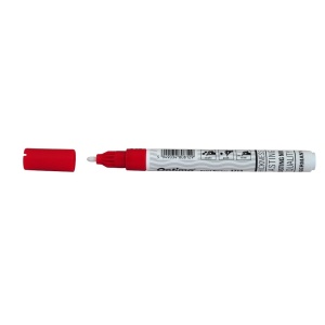 Marker cu vopsea, varf rotund 1-2mm, rosu, Optima Paint 3713