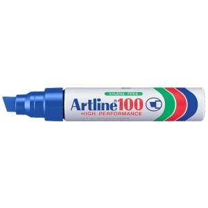 Marker permanent, varf tesit 7-12 mm, albastru, ARTLINE 100