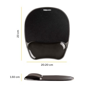 Mouse pad cu suport egonomic pentru incheieturi, negru, FELLOWES - Img 2