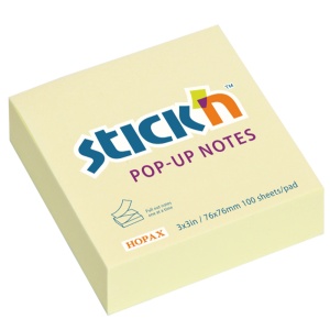 Notes autoadeziv in Z, 76x76 mm, 100 file, STICK'N