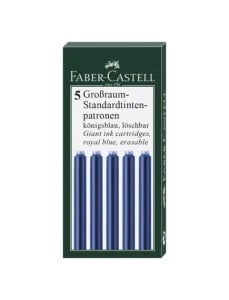 Patroane cerneala mari, 5 buc/set, albastru, FABER-CASTELL