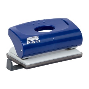 Perforator de birou, 10 coli, plastic, albastru, STD P-811
