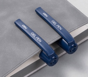 Pix cu gel si grip, varf 1.0 mm, albastru, G159 DELI - Img 5