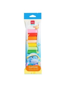 Plastilina 12 culori, 200 g, DELI Polybag