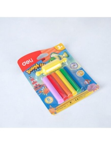 Plastilina 6 culori/set 60g cu forma modelaj, Dough it DELI - Img 3