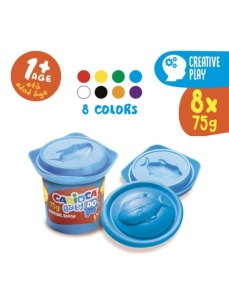 Plastilina moale, 8 culori/set, 600 g, Baby Dough CARIOCA - Img 2