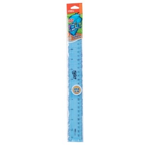 Rigla din plastic, 30 cm, flexibila, DELI - Img 2