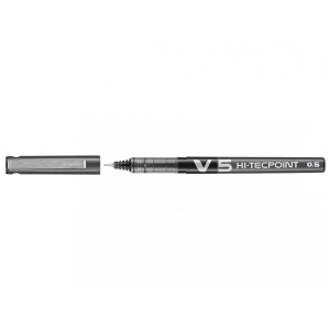 Roller cu cerneala, 0.5 mm, negru, PILOT V5 HI-TECPOINT