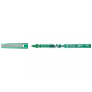 Roller cu cerneala, 0.5 mm, verde, PILOT V5 HI-TECPOINT