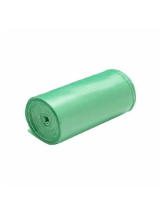 Saci menajeri LDPE, verde, 35 L, 15 bucati/rola